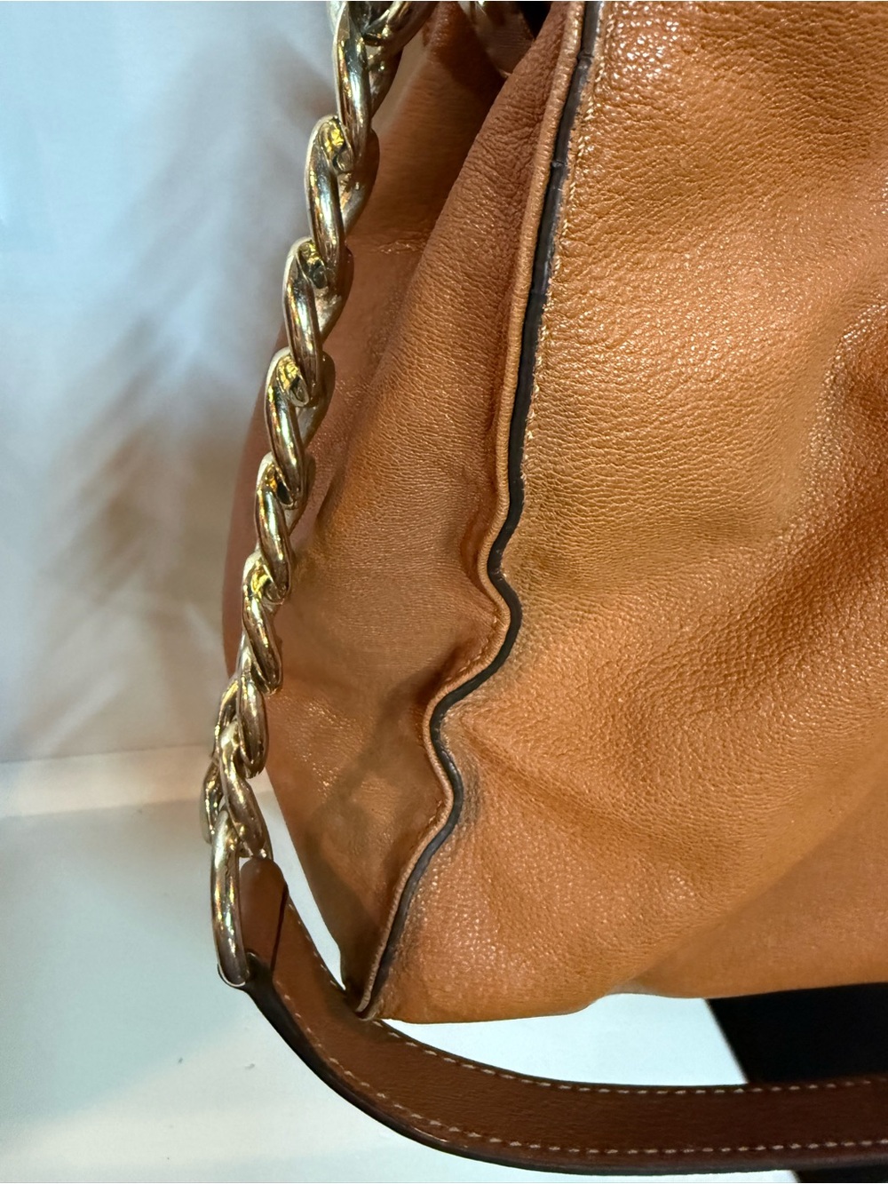 Michael Kors Cognac Leather Hamiltonwith (with callouts) - Picture 3 of 11